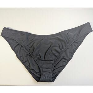 NWT J Crew High-Leg Bikini Bottoms Womens 3X Black Mid Rise Classic Preppy